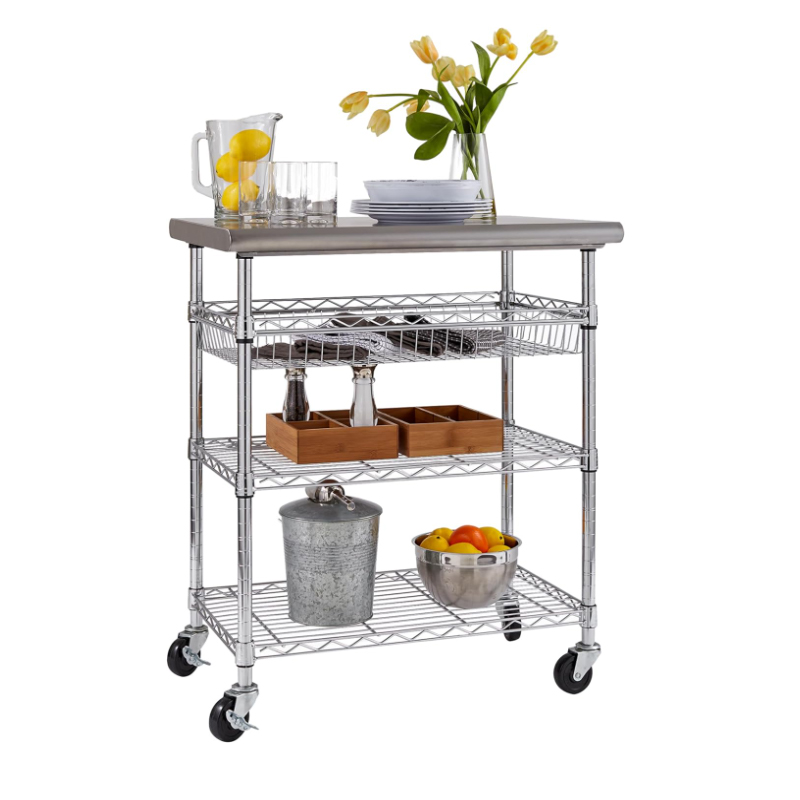 Commercial Kitchen Worktops - Customized Commercial Work Table Utility Cart