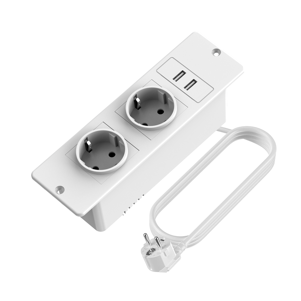 EU White Recessed Power Strip  - Commercial Kitchen Worktops review and price